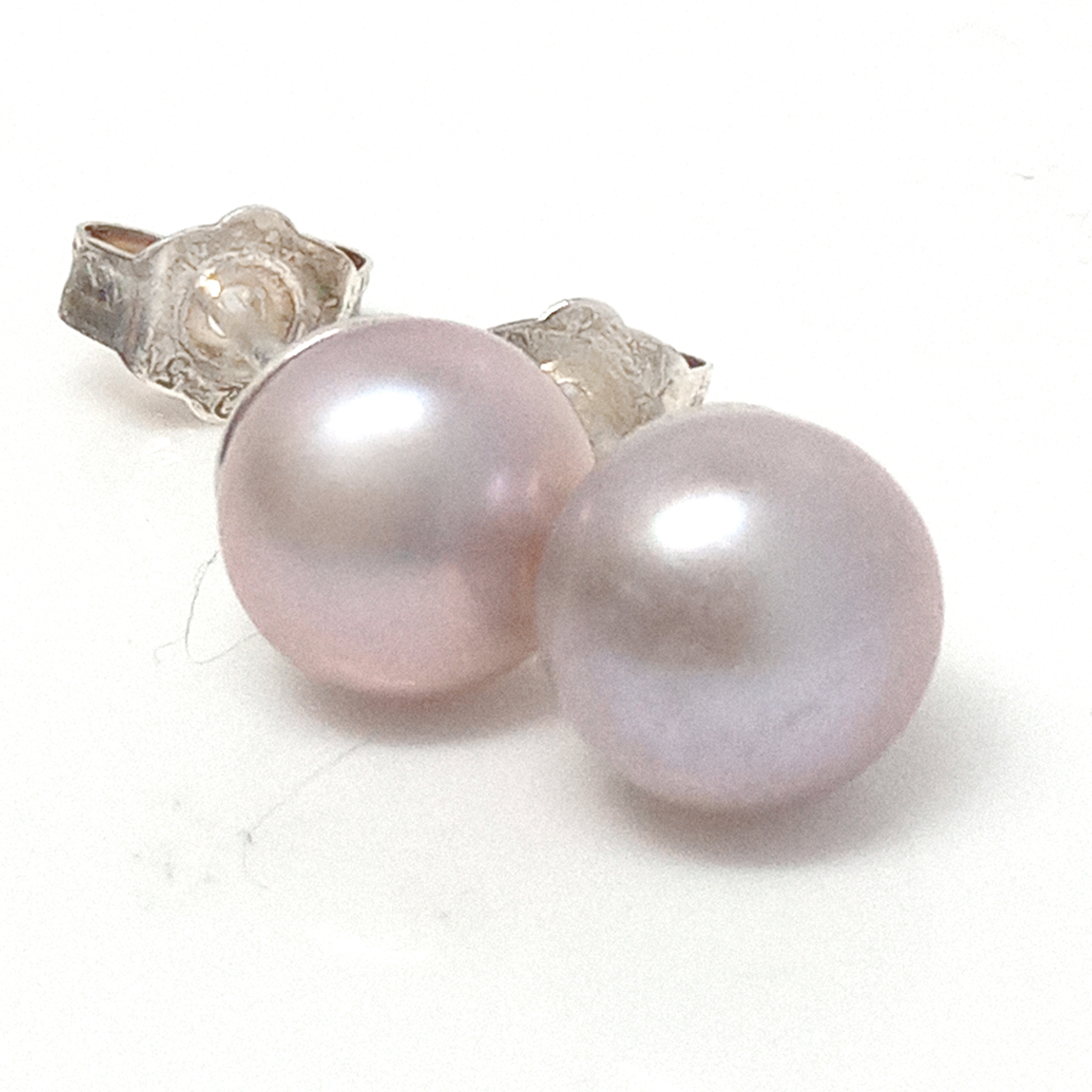 Pale Pink Pearl Stud Earrings